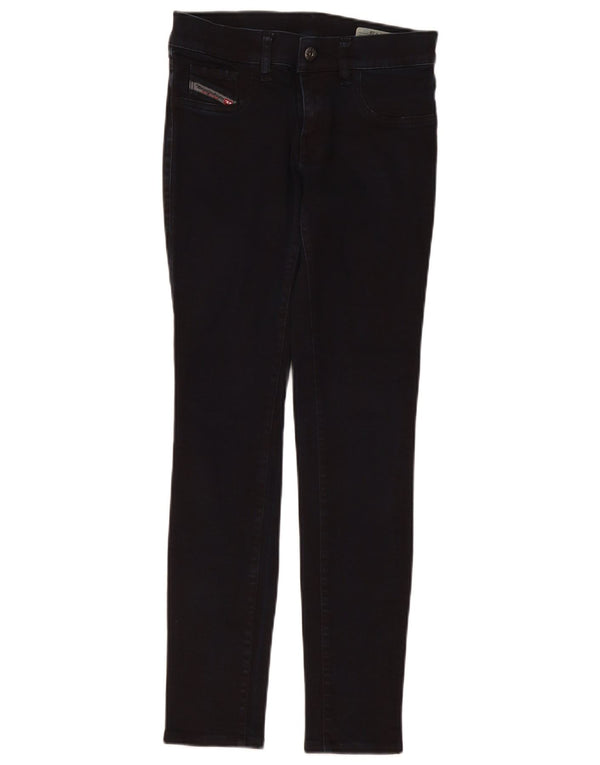 Jeans skinny super slim a vita bassa da donna Diesel Livier W28 L28 Blu navy
