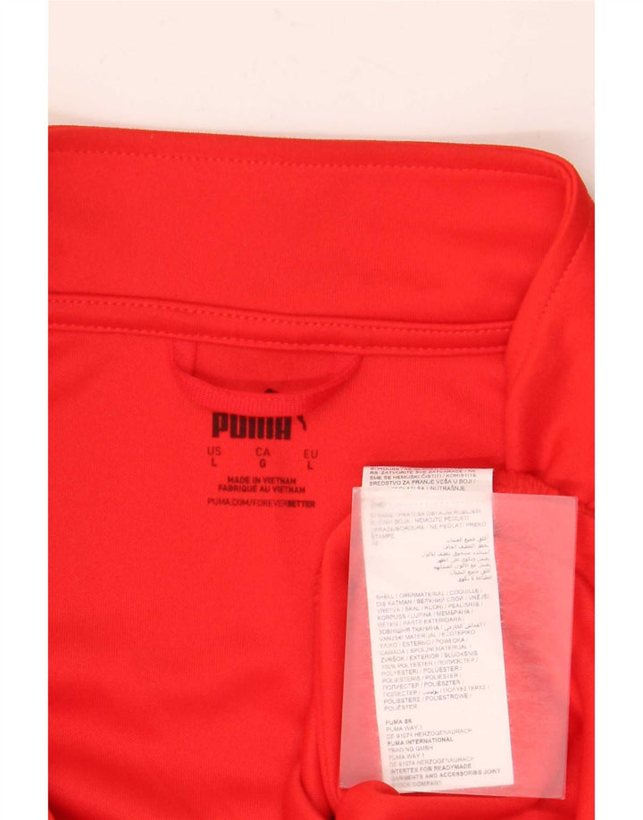 Giacca da tuta da uomo Puma Club Milano grande rossa in poliestere