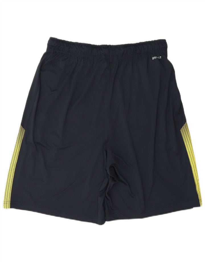 Pantaloncini sportivi Nike Dri Fit da uomo, grandi, in poliestere color block blu navy