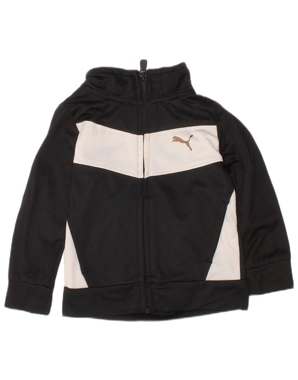 Giacca da tuta da bambino Puma da bambino 9-12 mesi in poliestere color block nero