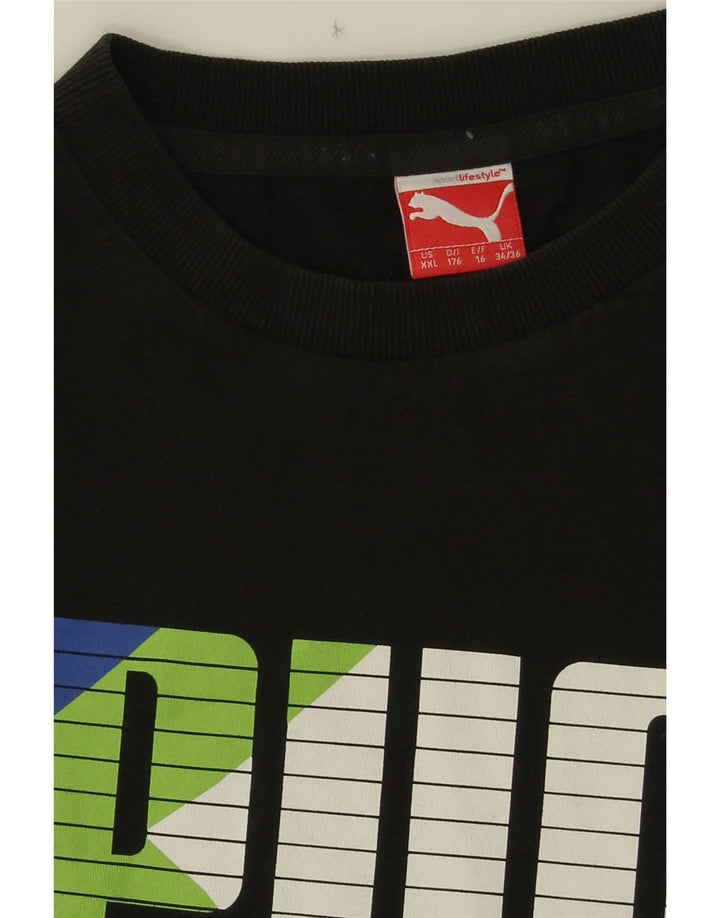 Maglietta grafica Puma da bambino 15-16 anni Nera