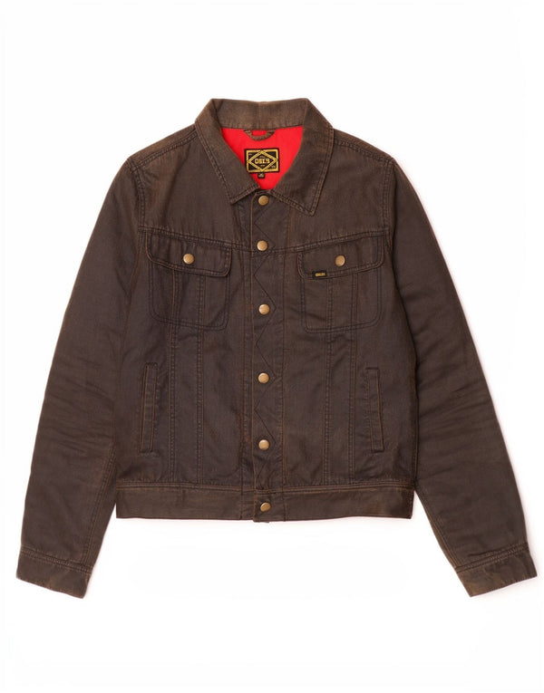 Giacca da donna in cotone cerato Obey UK 14 Cotone marrone medio