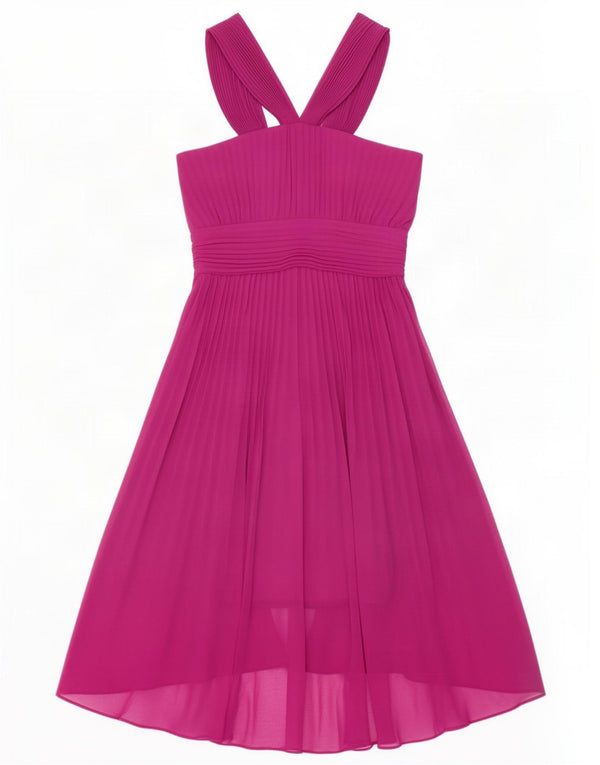 Abito da donna alla caviglia Warehouse UK 10 piccolo poliestere marrone