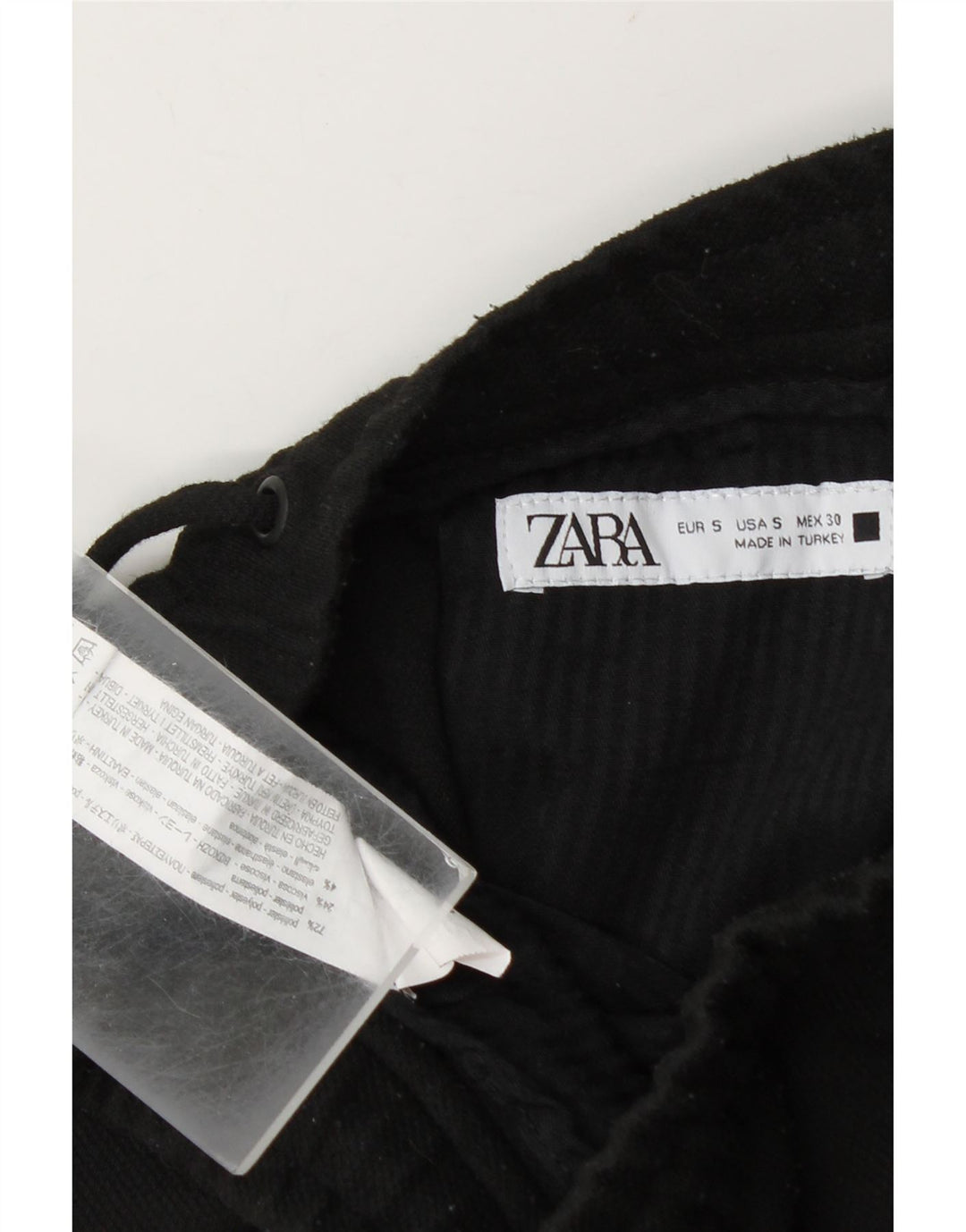 Pantaloncini sportivi da uomo Zara piccoli in poliestere nero