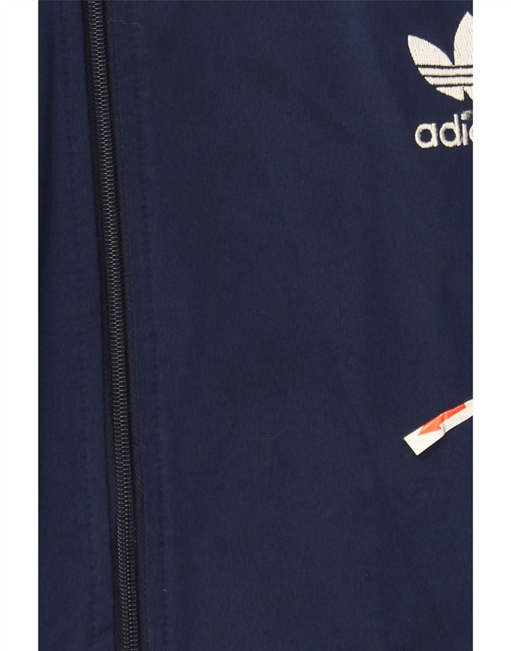 Giacca da tuta da uomo Adidas UK 44/46 Large Blu Navy Poliestere