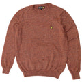 Lyle & Scott Uomo Maglione Girocollo Maglione Grande Lana Maculata Marrone