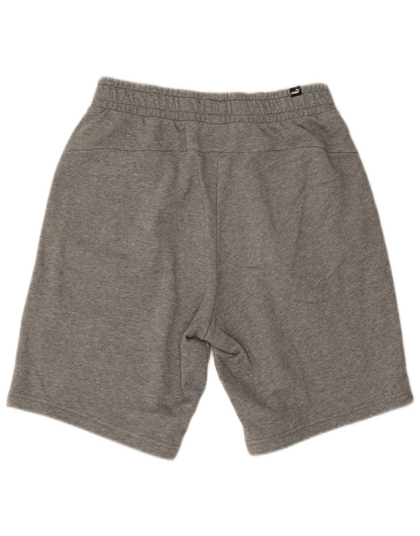 Pantaloncini sportivi da uomo Puma in cotone grigio medio