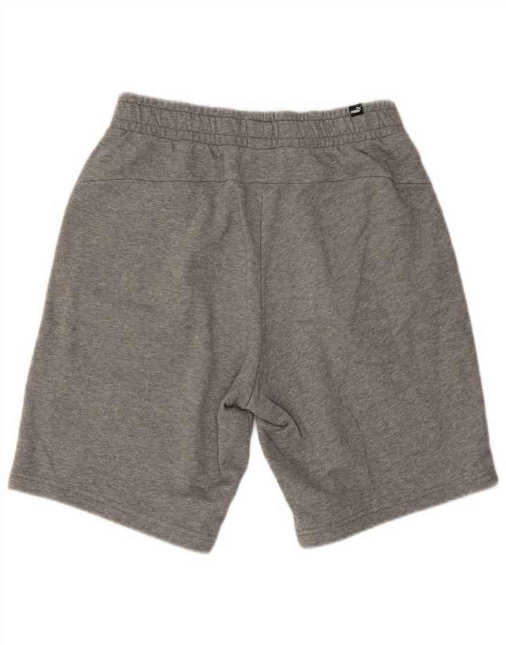 Pantaloncini sportivi da uomo Puma in cotone grigio medio