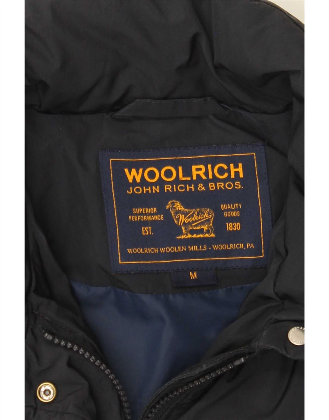 Giacca imbottita da donna Woolrich UK 12 medio blu navy