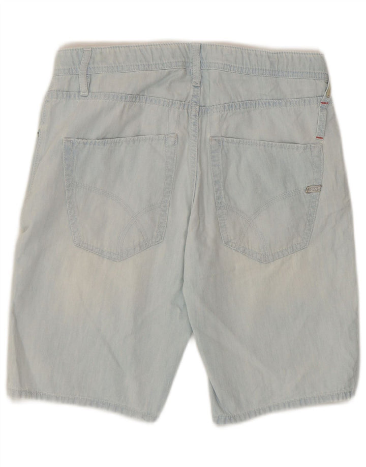 Pantaloncini di jeans da uomo Gas W29 cotone blu medio
