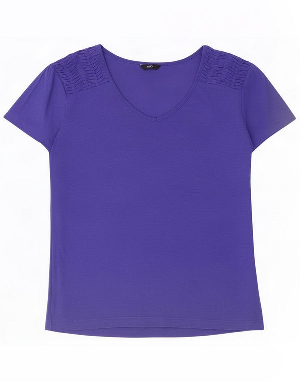 T-shirt da donna M&Co Top UK 14 grande cotone blu