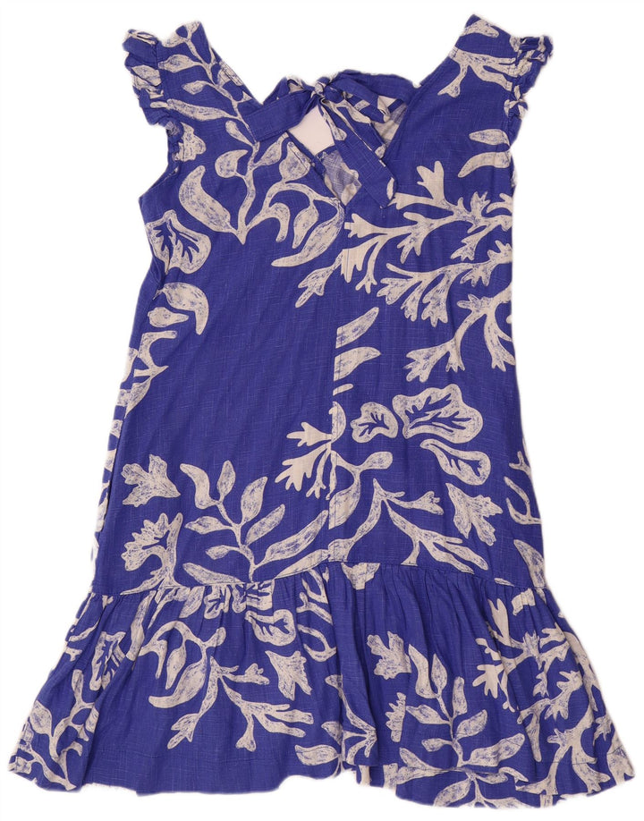 Successivo Abito a trapezio da donna UK 10 Piccolo viscosa floreale blu