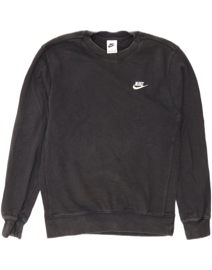 Felpa oversize da donna Nike UK 10 piccola in cotone nero