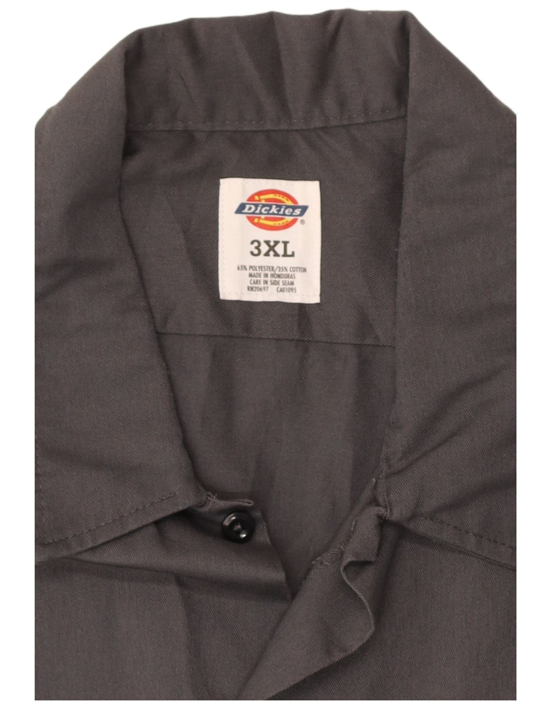 DICKIES Mens Short Sleeve Shirt 3XL Grey Polyester