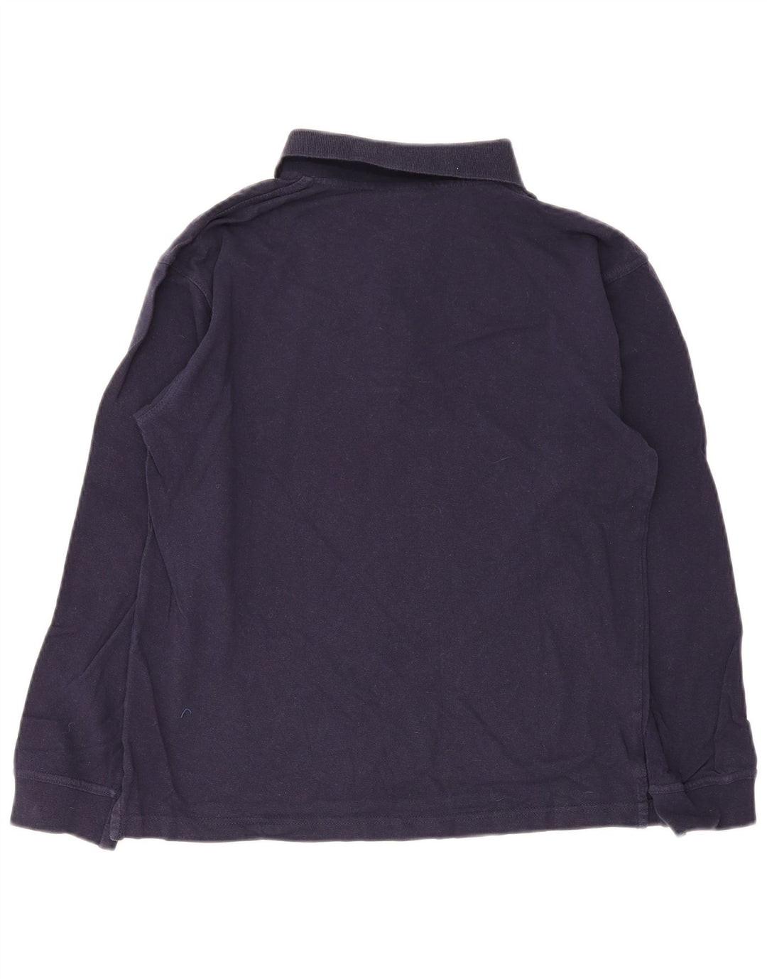 Polo Reebok da uomo a maniche lunghe in cotone blu navy medio