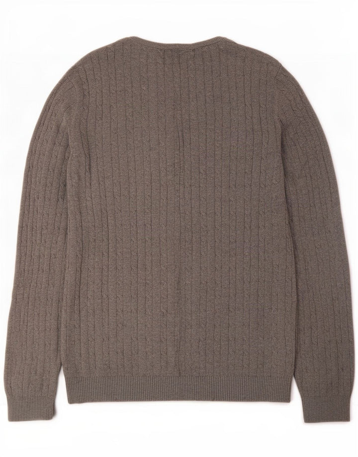 Maglione maglione girocollo da uomo Jack & Jones in cotone grigio medio