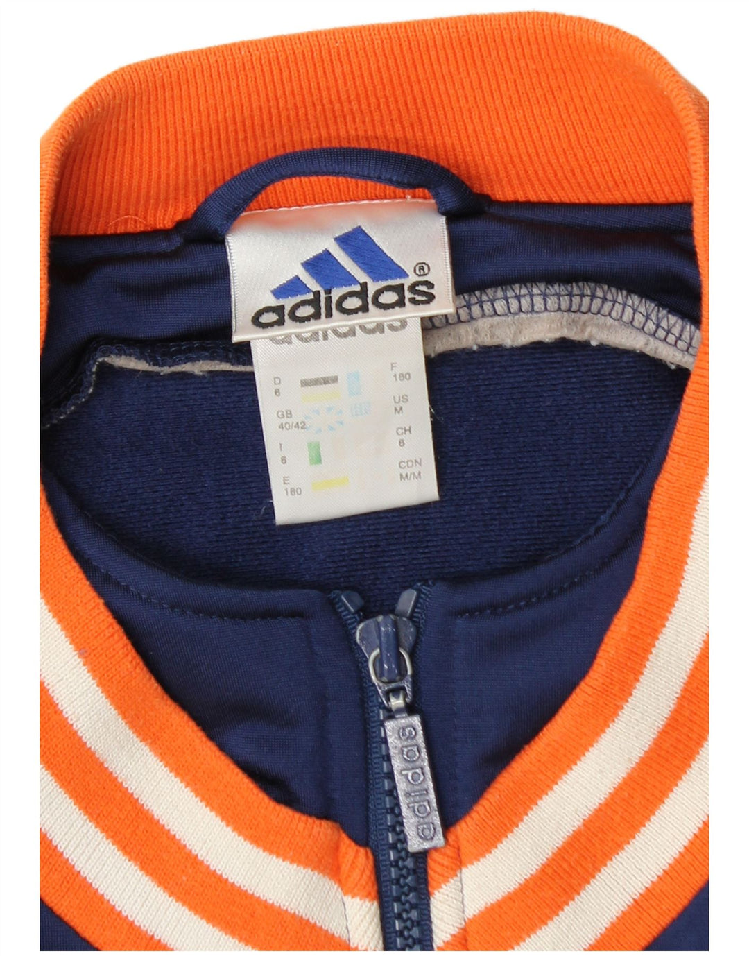 Giacca da tuta da uomo Adidas UK 40/42 Medium Blu Navy Colourblock
