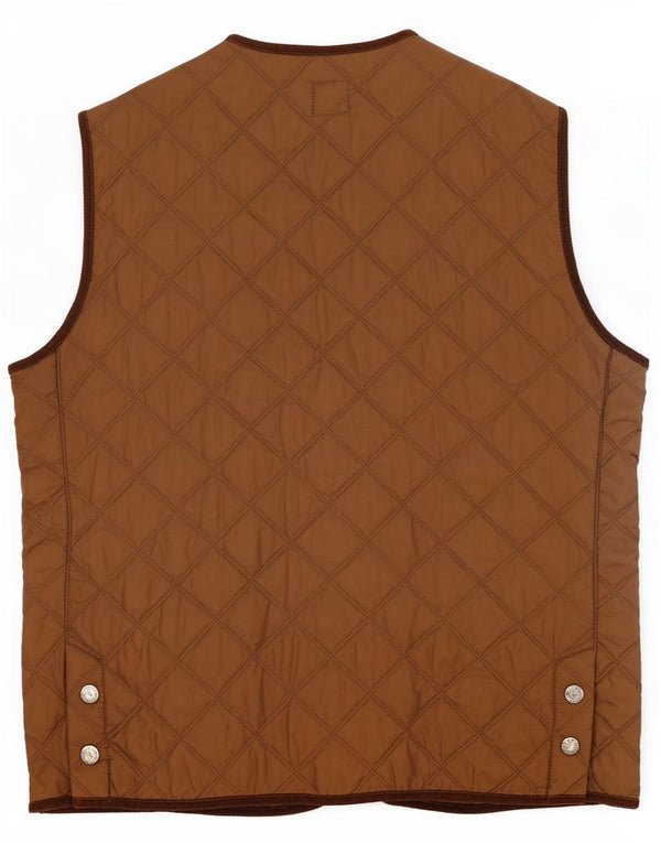 Marina Yachting Gilet trapuntato da uomo UK 40 Large Marrone Poliestere