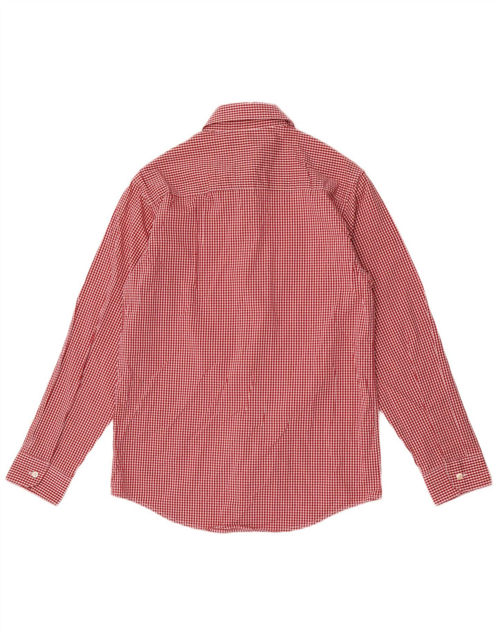 Camicia elasticizzata Chaps Boys 12-13 anni Grande in cotone a quadretti rossi