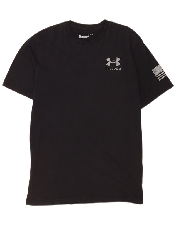 Maglietta grafica da uomo Under Armour Top medio nero sportivo