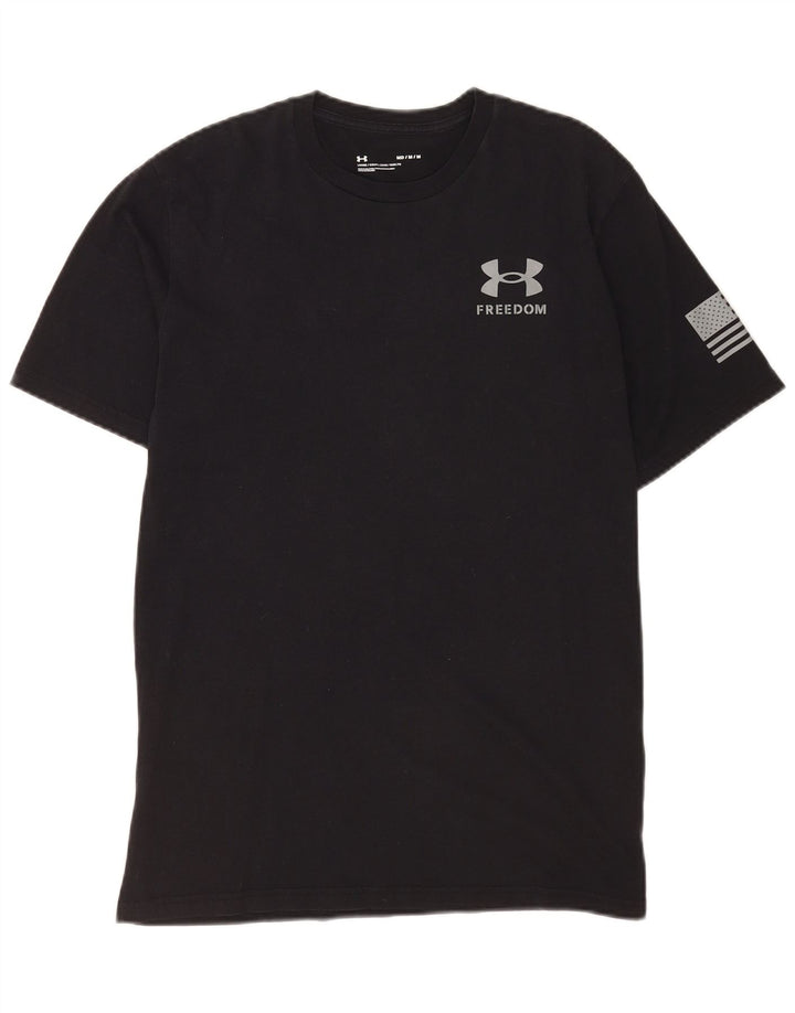 Maglietta grafica da uomo Under Armour Top medio nero sportivo