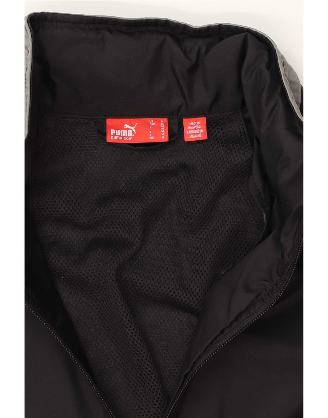 Giacca antipioggia da uomo con cappuccio grafico Puma UK 38 nylon color block medio nero