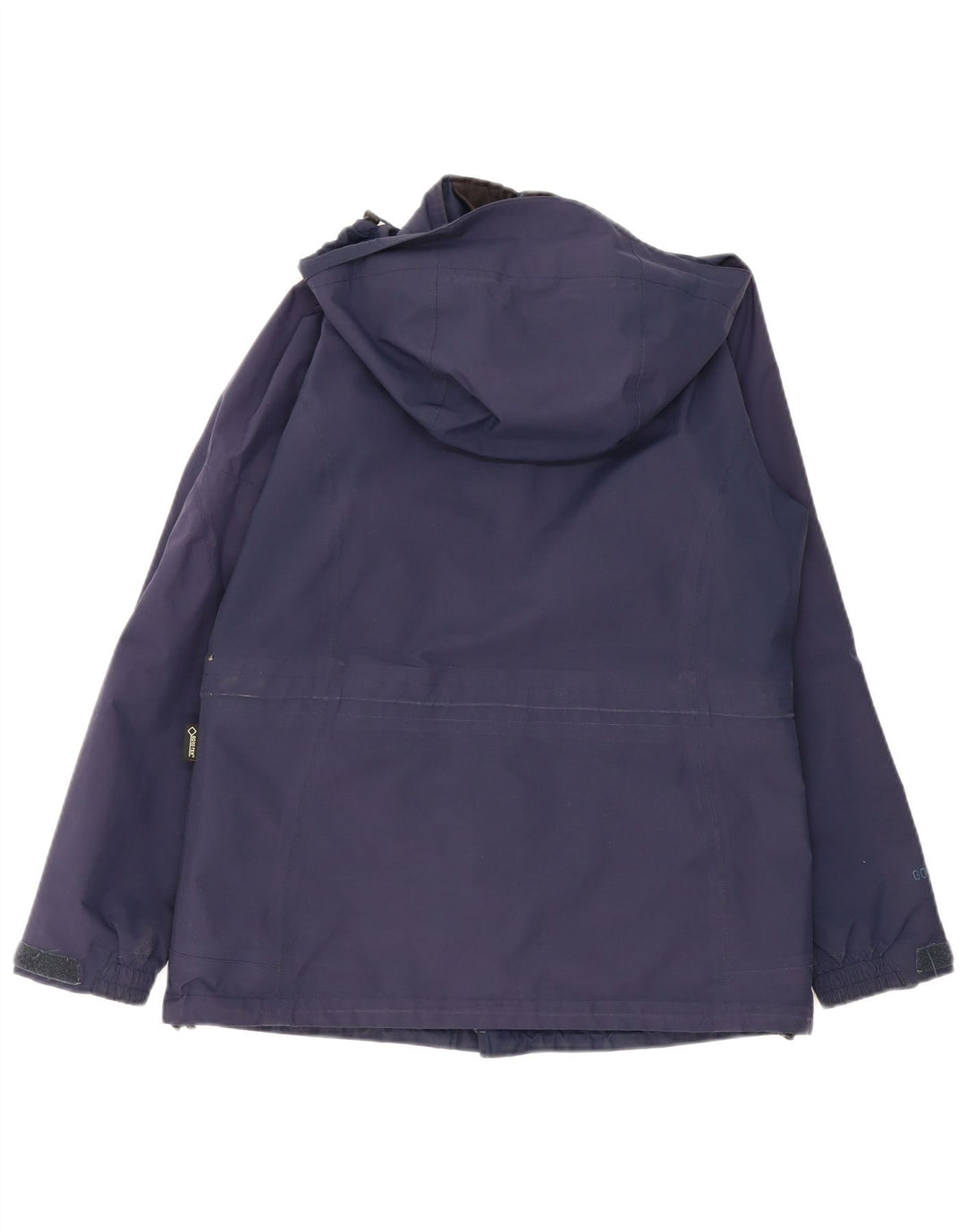 BERGHAUS Womens Hooded Rain Jacket UK 12 Medium Navy Blue Polyester
