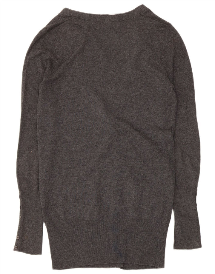 Maglione cardigan da donna Zara UK 12 Rayon grigio medio