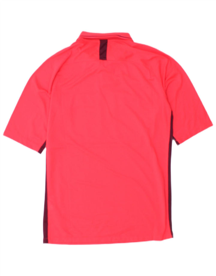 Polo Nike da uomo Dri Fit in poliestere color block rosa medio