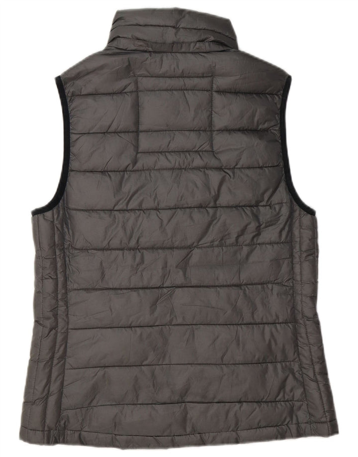 Gilet imbottito senza maniche da donna Superdry UK 14 Poliestere grigio medio