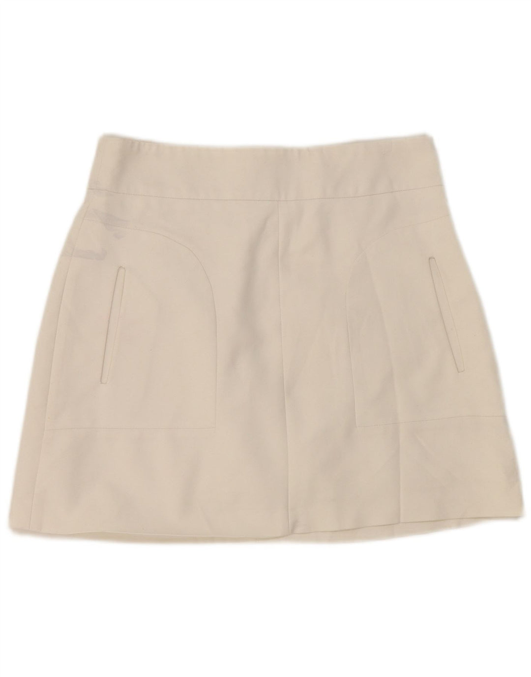 Minigonna Zara da donna media W28 in cotone bianco
