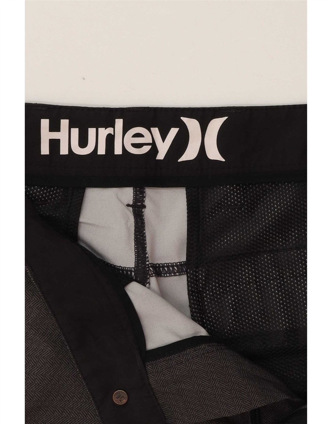 Pantaloncini chino da uomo Hurley W33 poliestere geometrico grigio medio