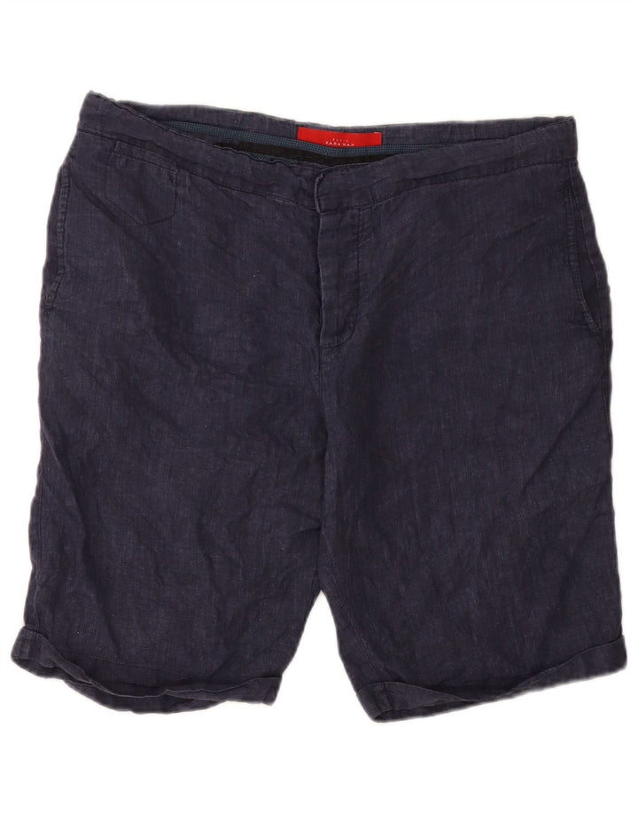 Pantaloncini chino da uomo Zara W36 grandi blu navy