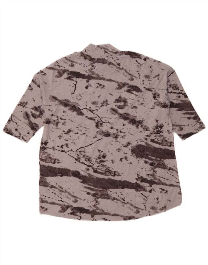 Marks & Spencer Top oversize da donna manica 3/4 UK 14 Large Grey Tie Dye