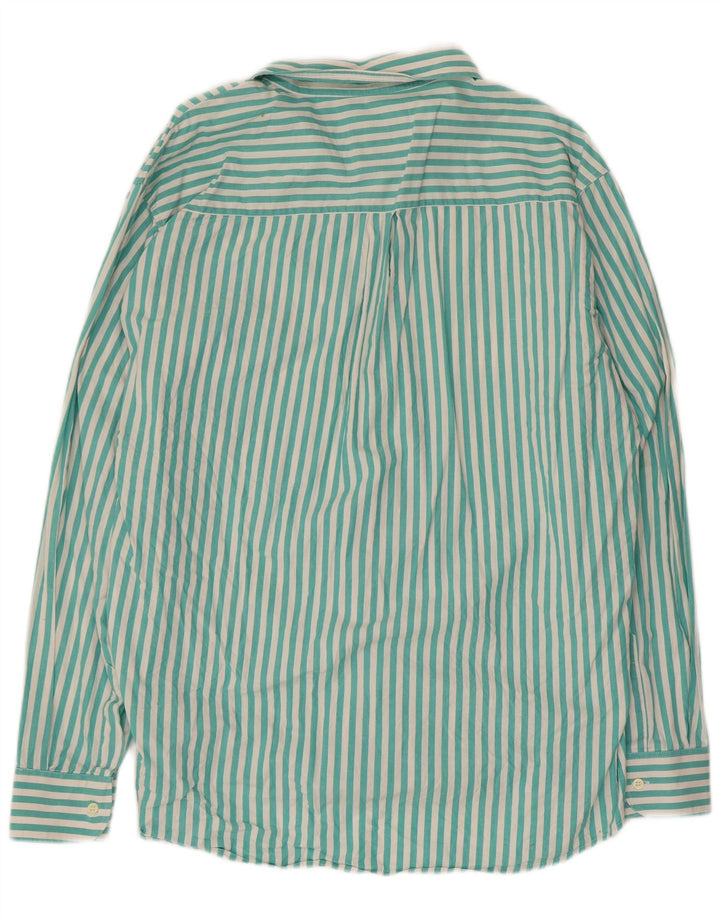 Camicia vintage da uomo 2XL a righe turchesi