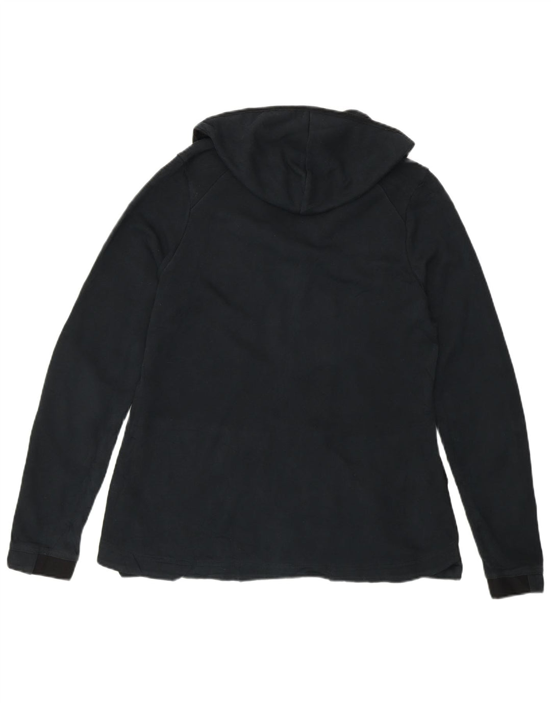 Felpa con cappuccio e zip da donna Nike UK 16 grande poliestere nero