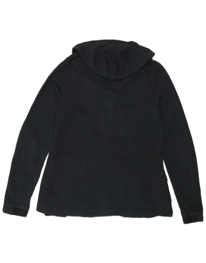 Felpa con cappuccio e zip da donna Nike UK 16 grande poliestere nero