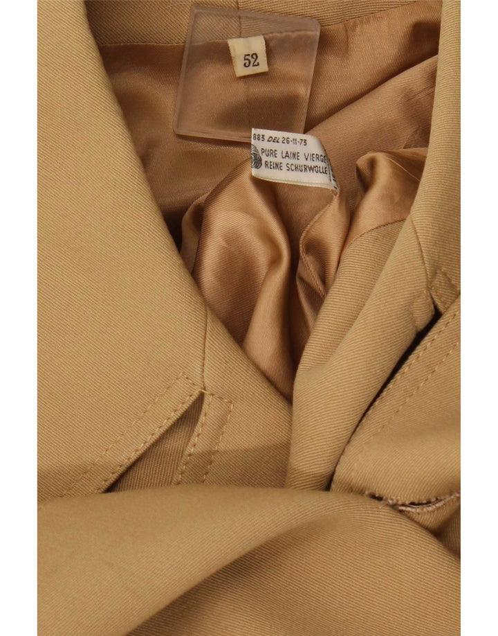 Trench vintage da donna IT 52 2XL Beige Lana