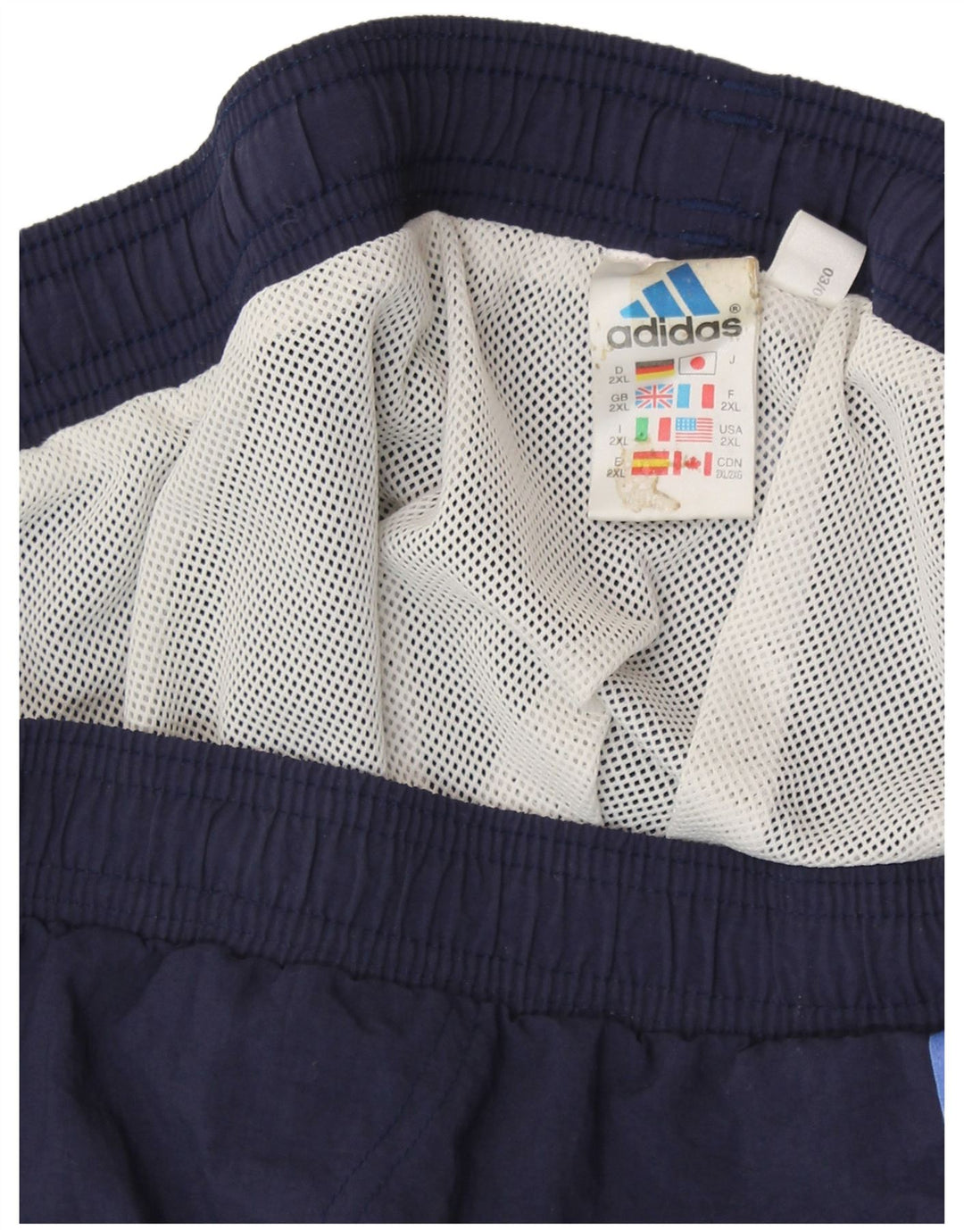 Pantaloncini sportivi da uomo ADIDAS 2XL poliestere blu navy