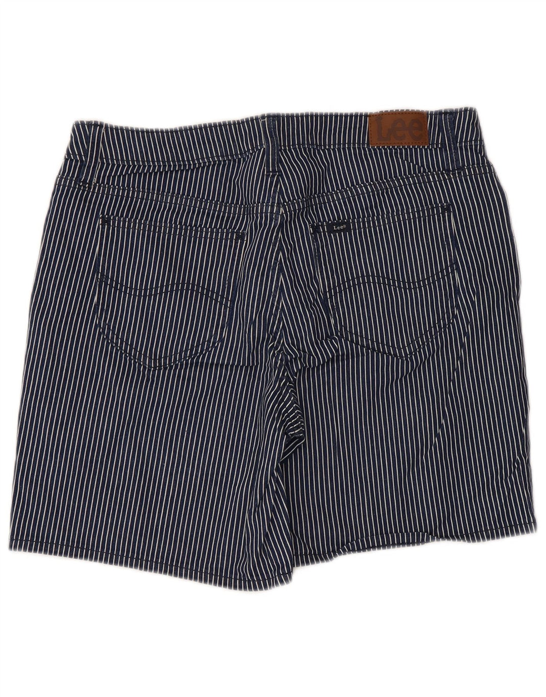 Pantaloncini casual Lee da donna a vita media, vestibilità regolare, W34, grandi righe blu navy