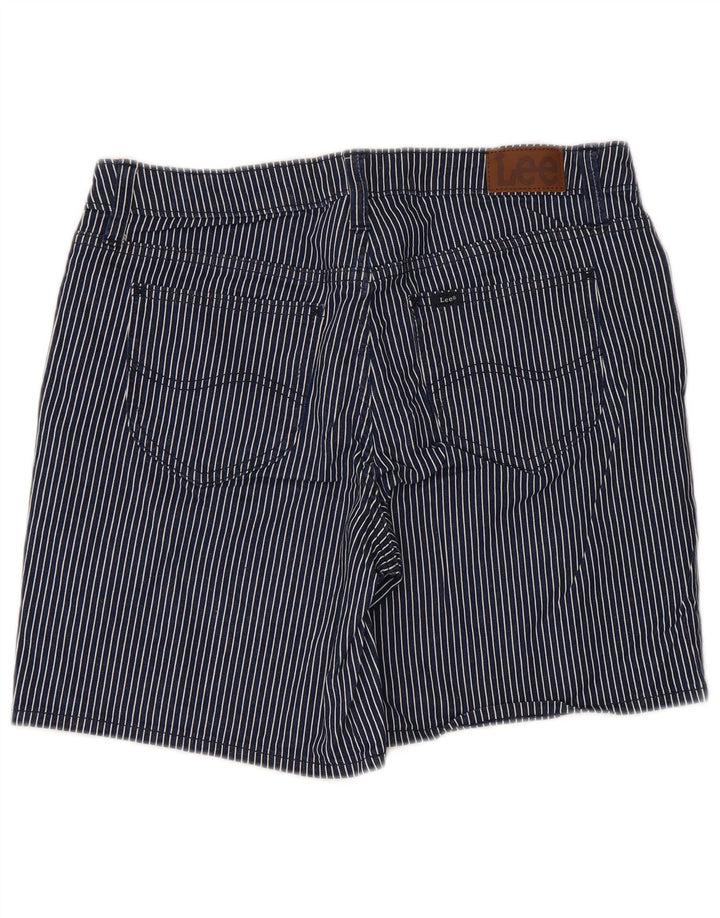Pantaloncini casual Lee da donna a vita media, vestibilità regolare, W34, grandi righe blu navy