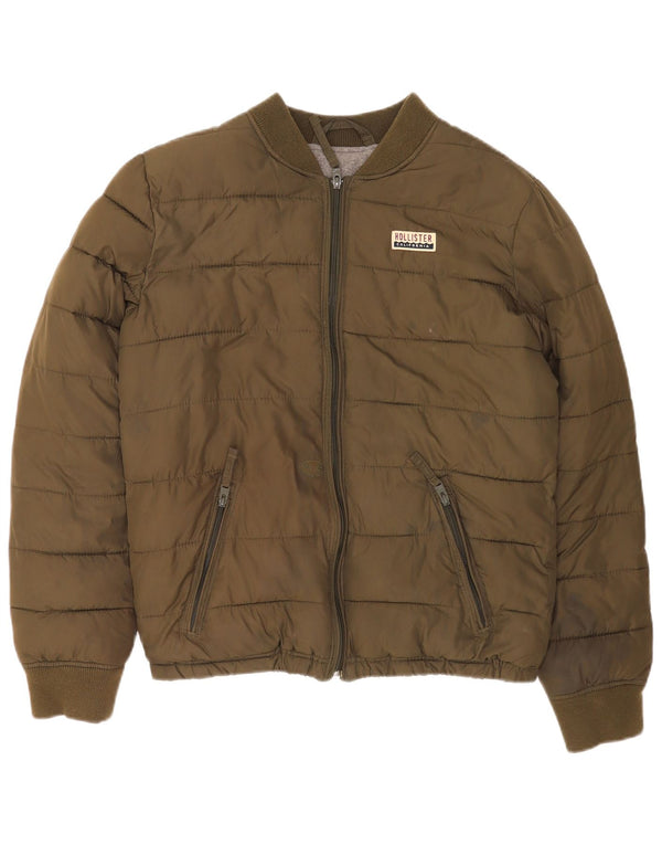 Giacca imbottita da uomo Hollister UK 38 poliestere kaki medio