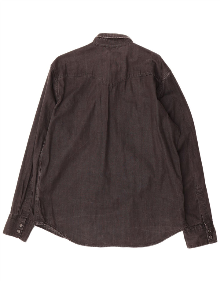 Camicia di jeans da uomo Levi's XL in cotone nero