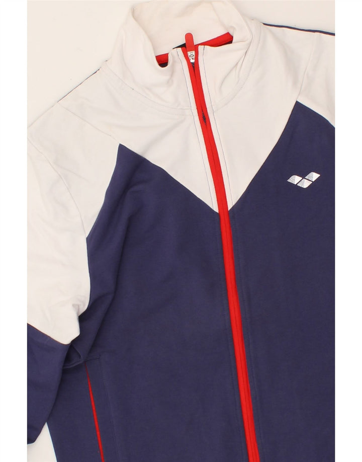ARENA Womens Tracksuit Top Jacket UK 12 Medium Navy Blue Colourblock Vintage Arena and Second-Hand Arena from Messina Hembry 