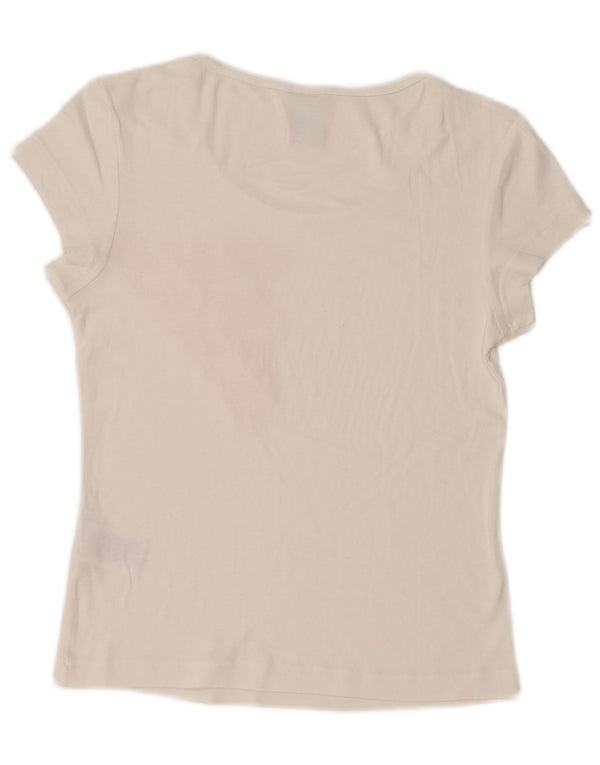 T-shirt grafica da donna Adidas Top UK 14 cotone bianco medio