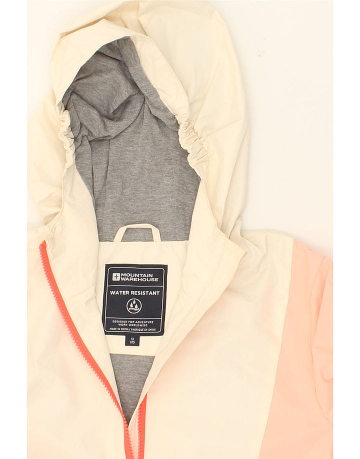 MOUNTAIN WAREHOUSE Girls Hooded Anorak Jacket 12-13 Years Multicoloured Vintage Mountain Warehouse and Second-Hand Mountain Warehouse from Messina Hembry 