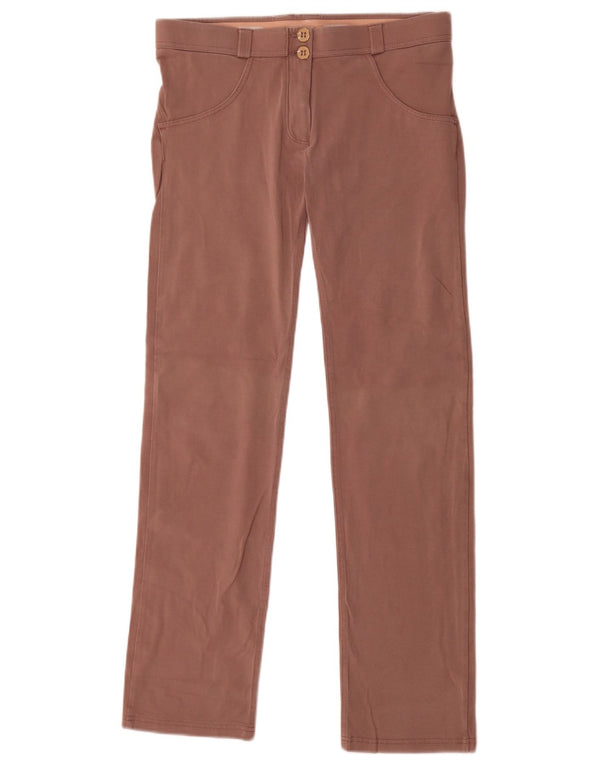 Pantaloni casual dritti da donna Freddy UK 12 medi W30 L30 cotone marrone