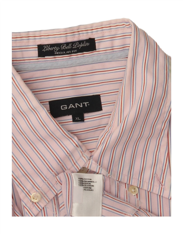 GANT Mens Regular Fit Shirt XL Pink Striped Cotton