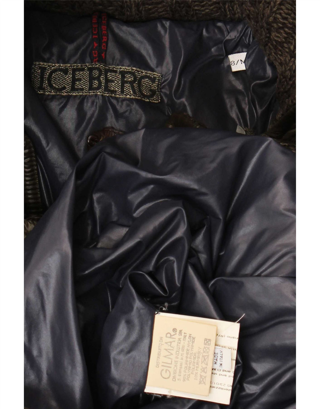 Cappotto imbottito con cappuccio da donna Iceberg US 8 medio kaki in poliammide