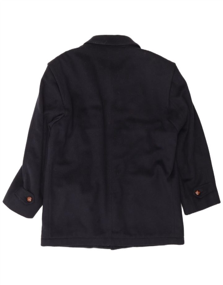 Cappotto da uomo Lebole UK 14 grande lana blu navy